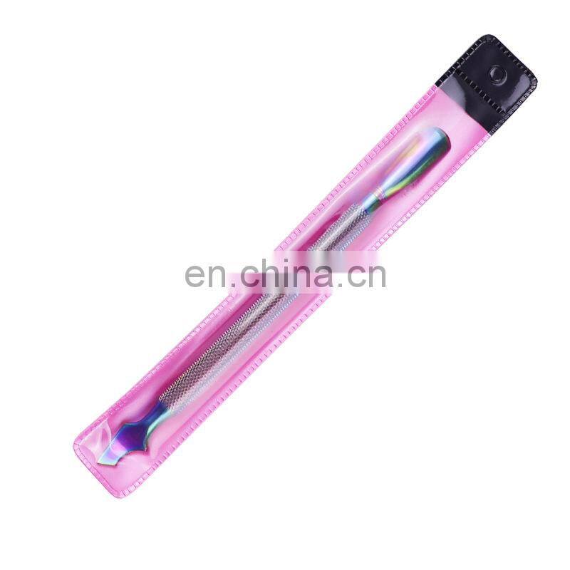 Stainless Steel Metal Nail Cleaner Trimmer Cuticle Pusher Set For Nail Cuticle Care