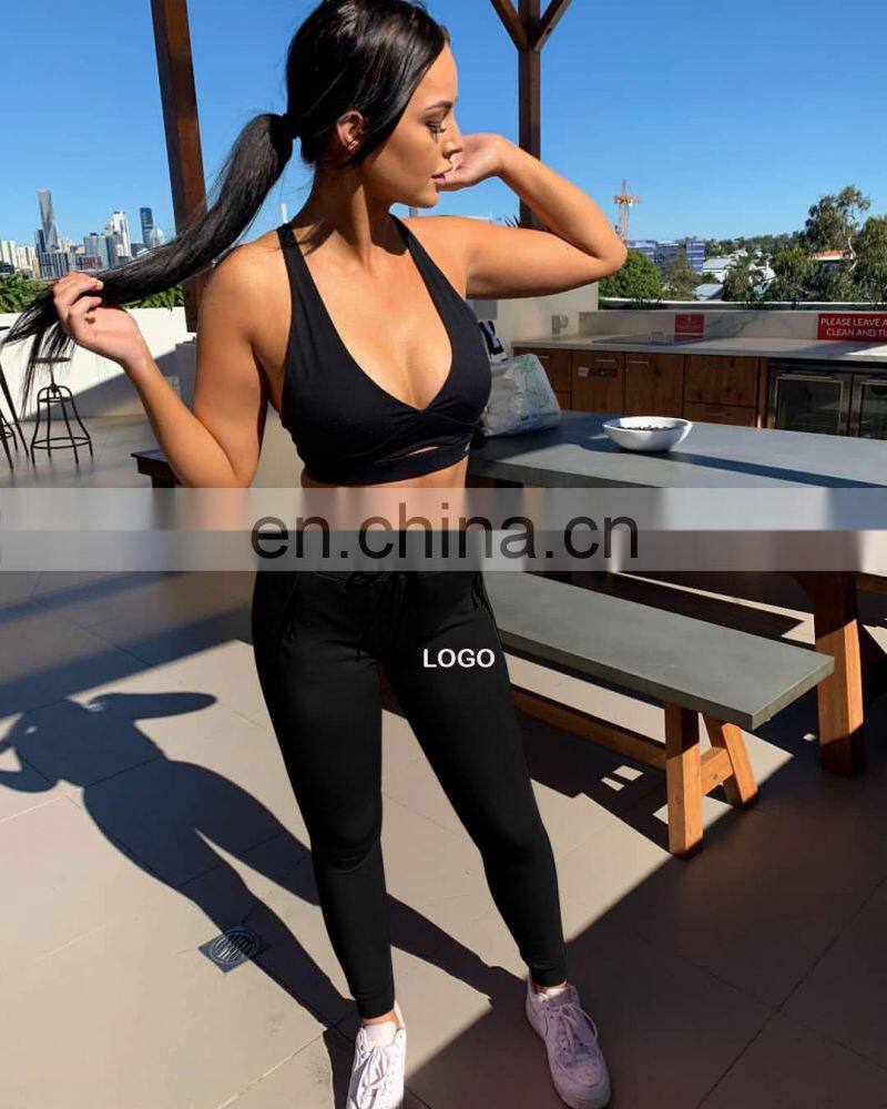 Custom Ladies Sportswear Women Pants Fitness Joggers Women Casual Zip Up Women Joggers