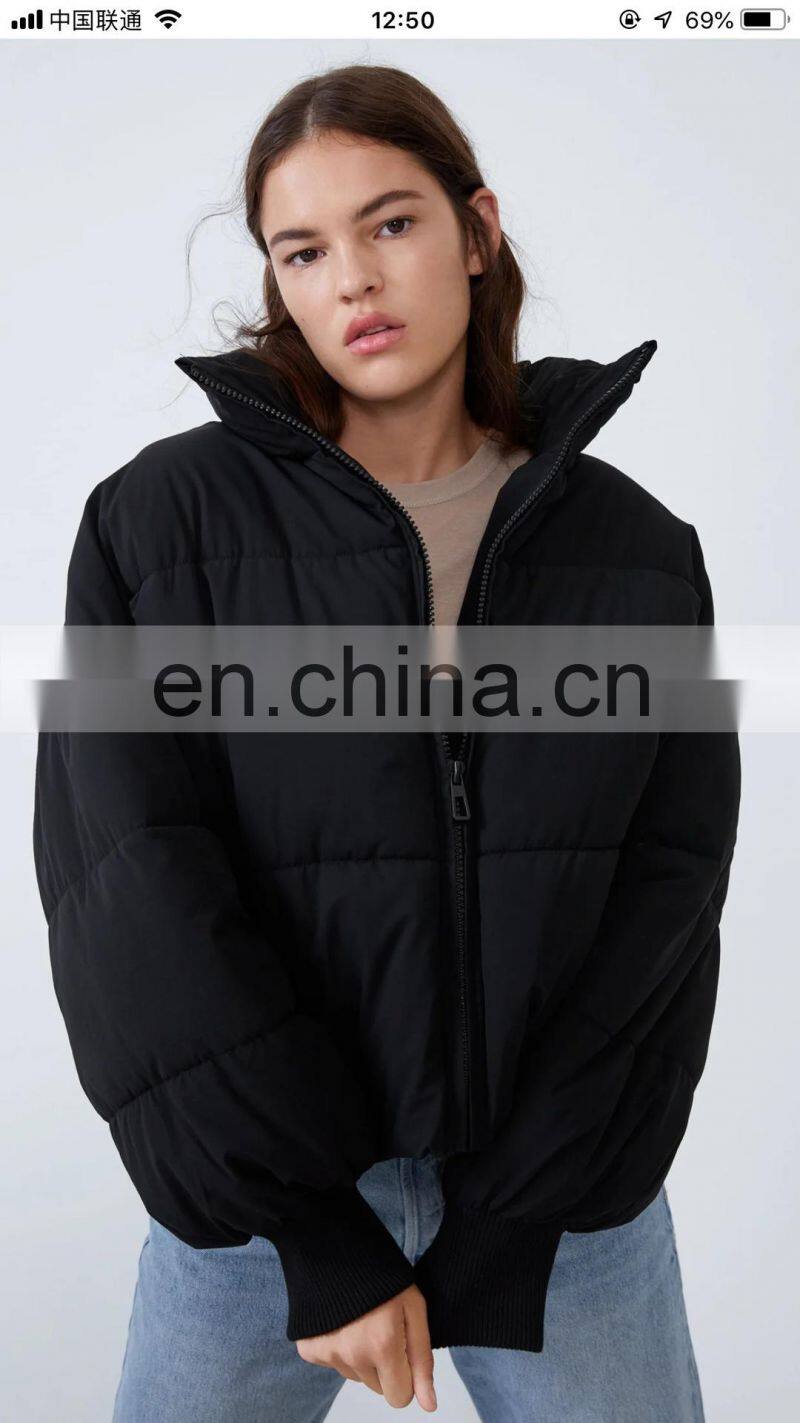 2021 autumn and winter new lazy wind thickened loose cotton jacket trend women's cotton-padded jacket bread jacket