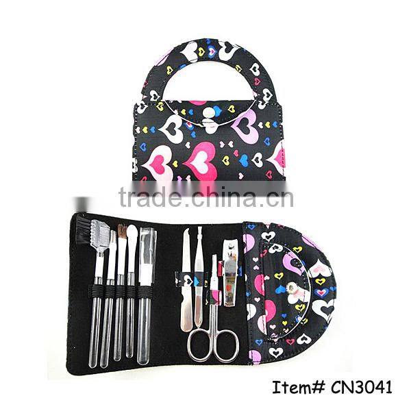 lady hand bag portable manicure set heart lover design gift manicure set