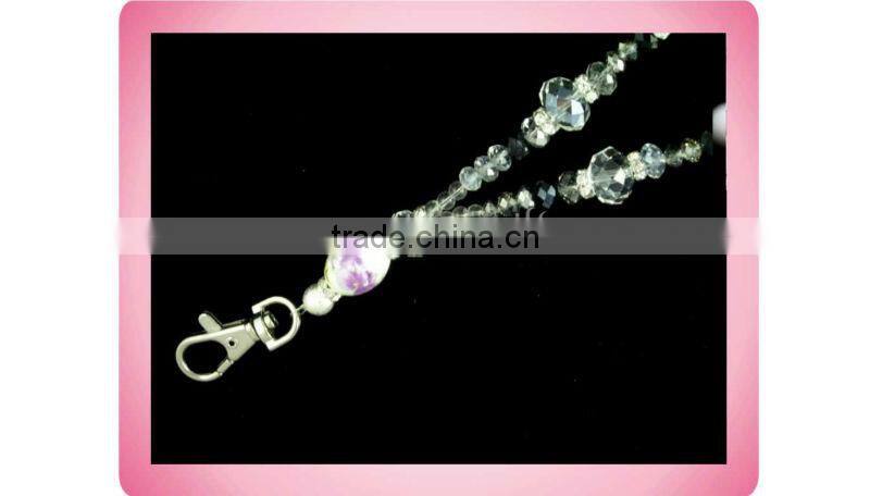 Oversized Purple Long Crystal Shell Children Keychain