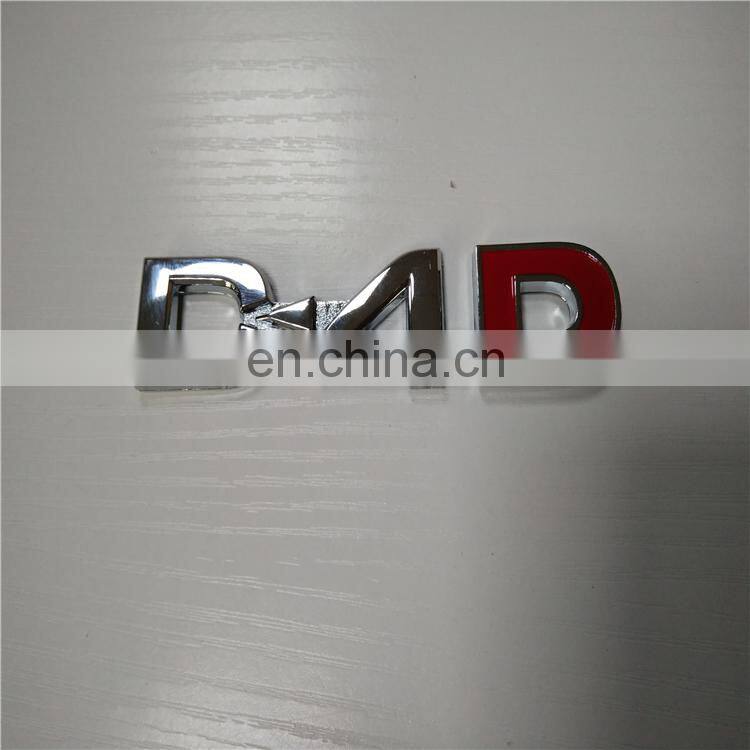 Customized Chrome Red Plastic ABS Logo 3D Car Emblem Badge Sticker