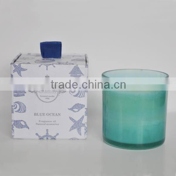 Natural Scented Soy Candle in Glass Jar,Home Decorative colorful soy wax SA-2238