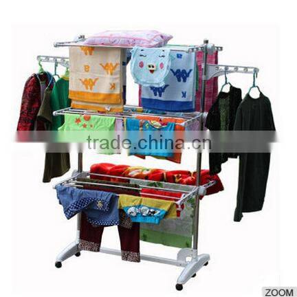 Plastic And Metal Hanging Clothes Drying Rack