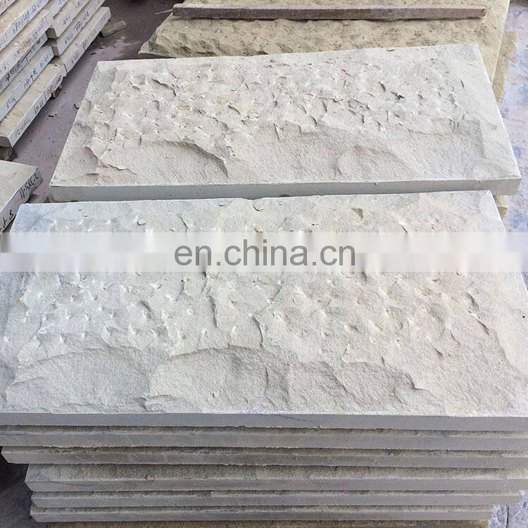 Cheap Natural Mosaic cultural stone Beige Sandstone For wall Customer Size