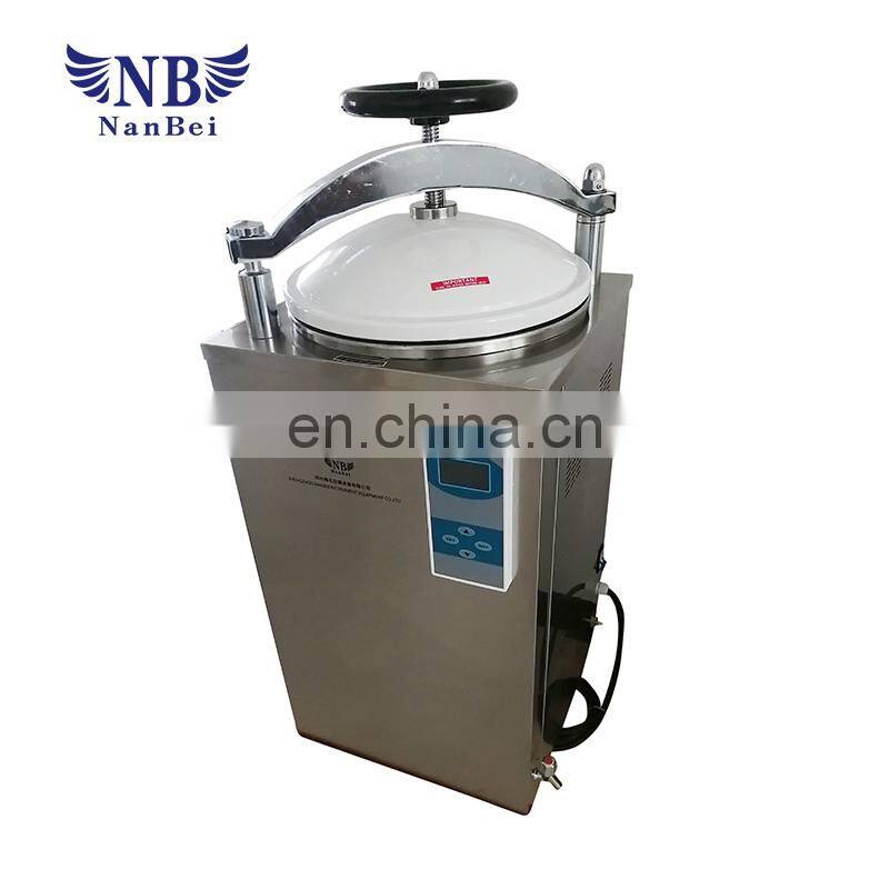 Digital display vertical automatic autoclave steam sterilizer 100 liter