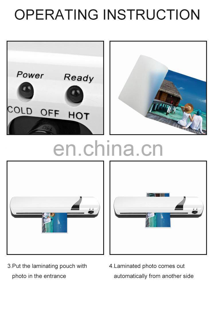 Easy Operation A4 Size 230MM 2 Rolls Mica Para Laminadoras Laminating Table Office/Home Laminator Machine