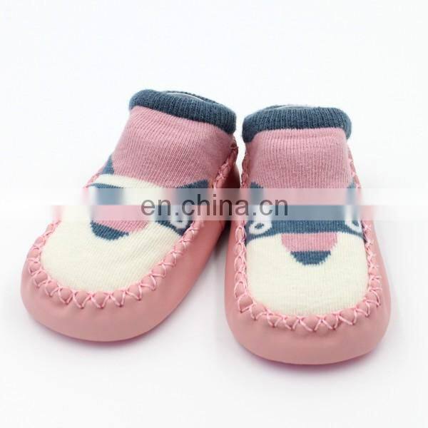 Children Anti-slip Shoes Newborn Baby Toddler Girls Cotton Non-slip Floor Socks Infant Boys Rubber Sole Cartoon Indoor Sneakers