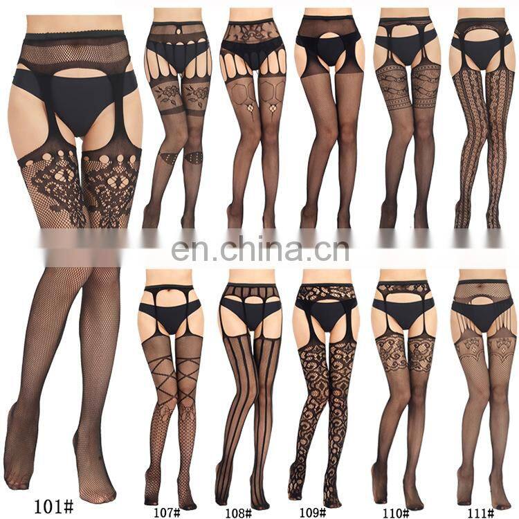 2022 Mature Women Foot Black Lace High Tight Interior Nylon Silk Stocking Foot Sexy Stockings