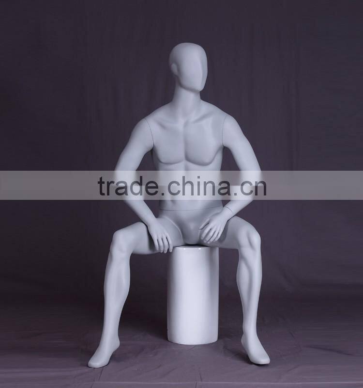 abstract fiberglass sitting male mannequin