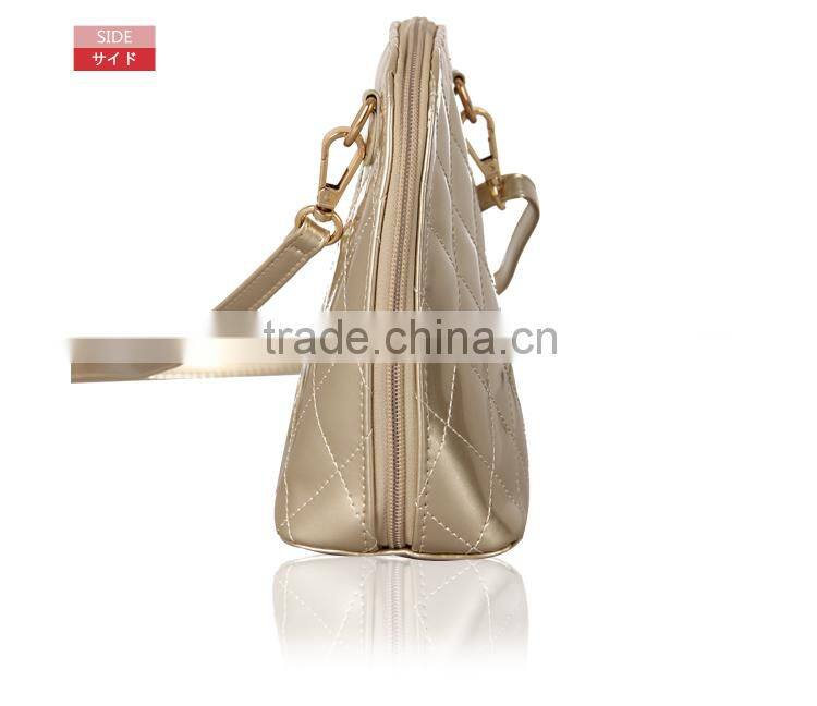 custom plain pu leather lady shoulder bag