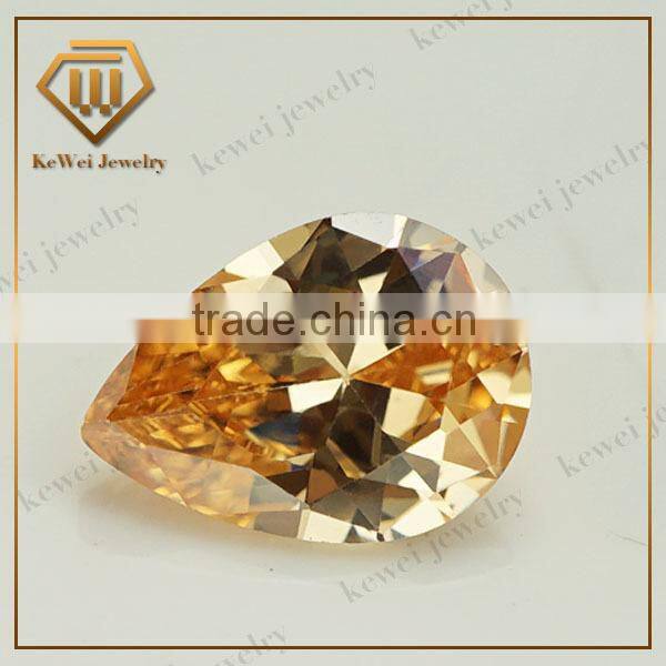 Wholesale 4*6 gemstone pear pink cubic zirconia