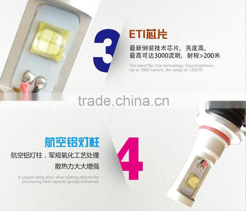 2015 Good sales ETI 9006 led car headlight 30w factory price MOQ 1 set