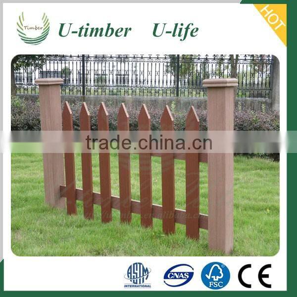 Fancy colours wood plastic composite WPC oudoor fence