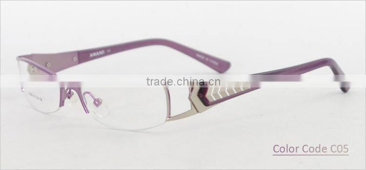 Half-rim Metal High Class Fashion Cheap Plastic Glasses Frames Spectacles Glasses Frames
