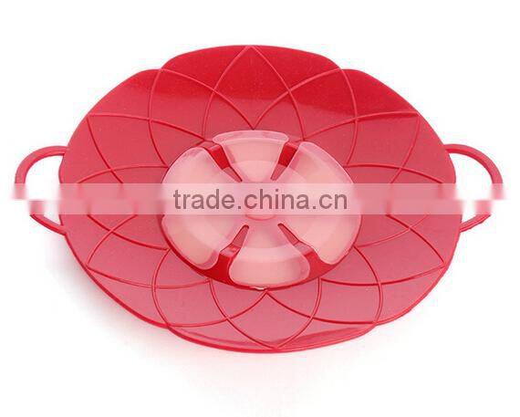 Flexible High temperature resistant silicone pot lid cover spill stopper