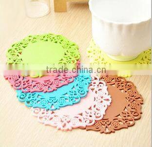 2014 Best selling coffee silicone cup mat