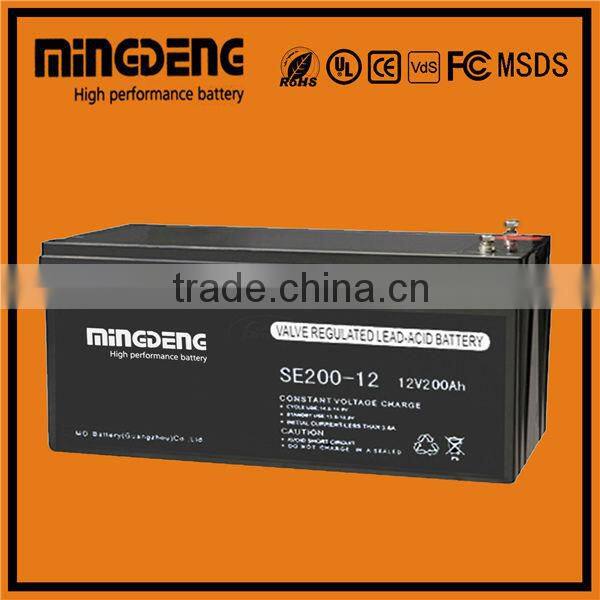 Long Life 12voltage 200ah agm gel dry cell with CE certificate