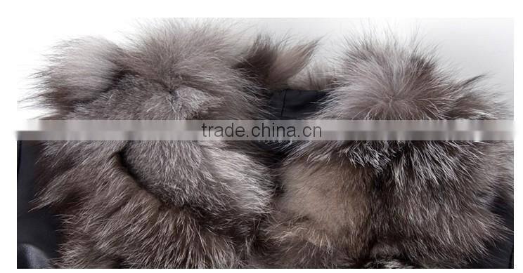 fox fur leather down