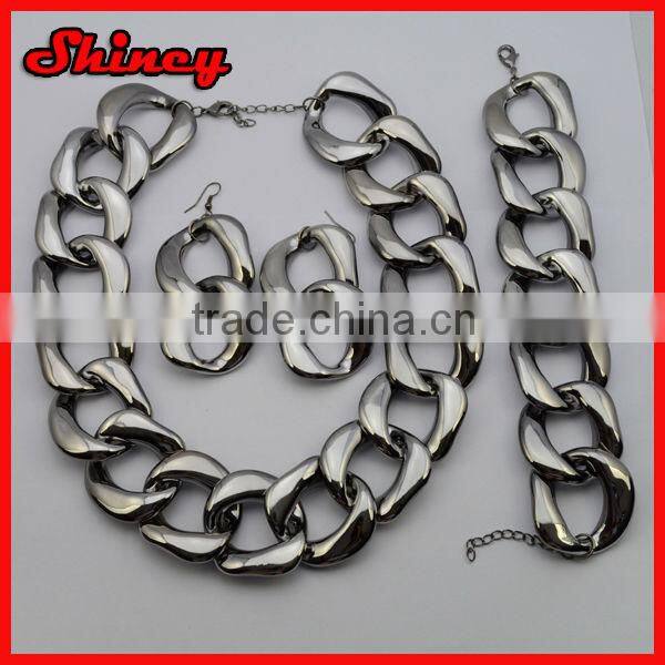 2014 popular chains jewelry sets gold jewelry half set