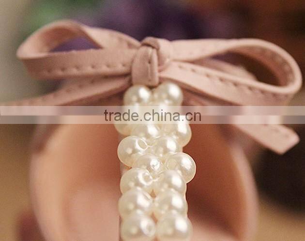 Casual Bowknot Pearl Kids Shoes For Girls