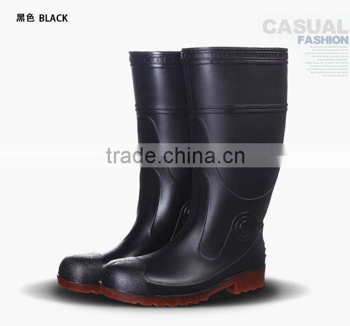 2015 pvcblack rubber rain boots For men