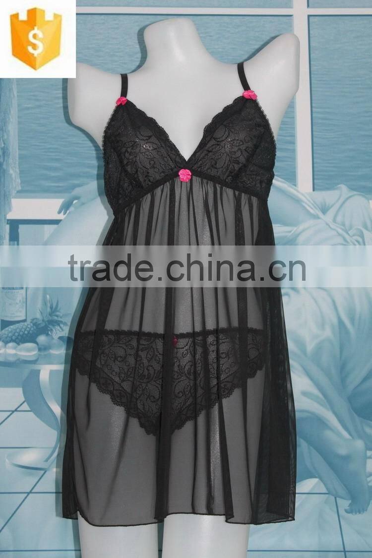 sex polyamide babydools lingerie, hot fashionable women nightwear