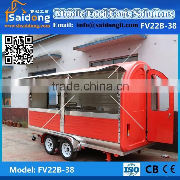 Newest design BBQ cart-kebab van-coffee cart trailer for sale coffee,snack food,crepe