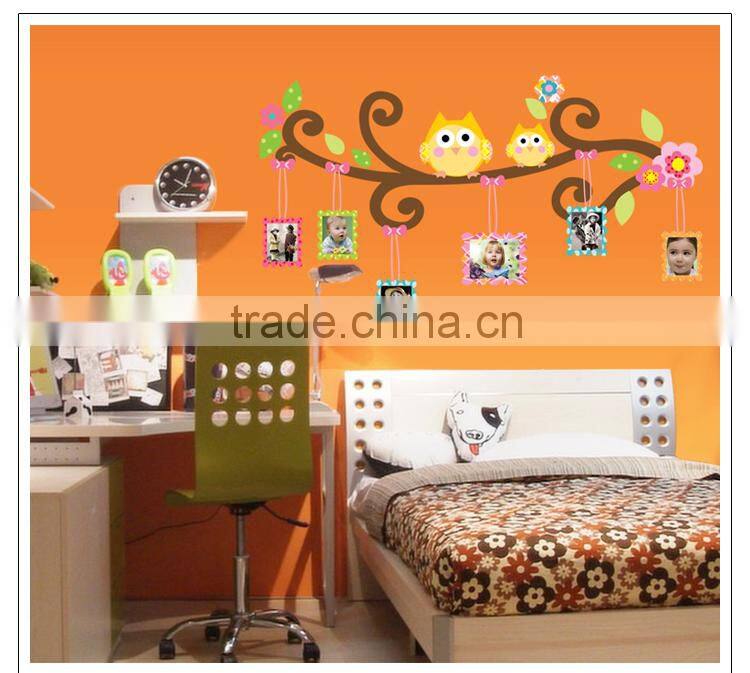 ALFOREVER the owl photoframe decals,owl photoframe sticker
