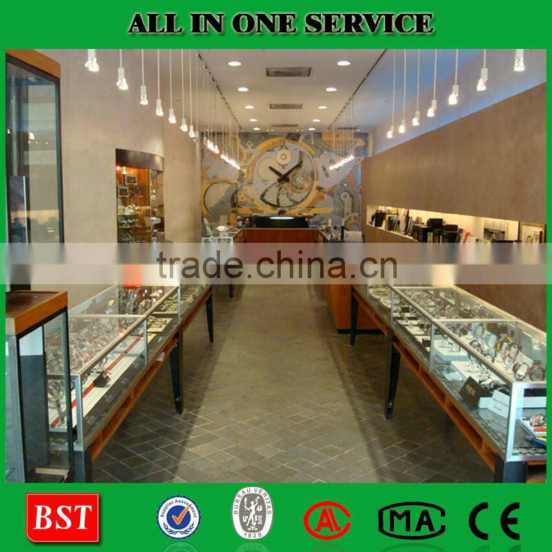 Elegant Glass Watch Display Cabinet MDF Glass display stand