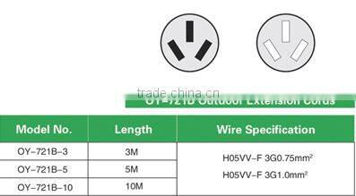 Outdoor extension cords VD-721B