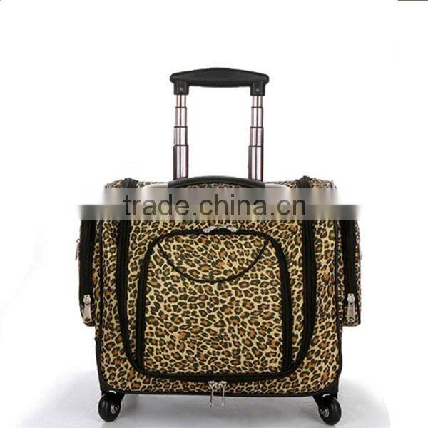 China wholesale pu leather trolley luggage factory,light weight clothing storage box,multifunction suitcase