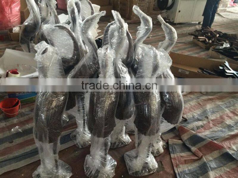 43 Inch Sculptured Cranes in Bronze Finish