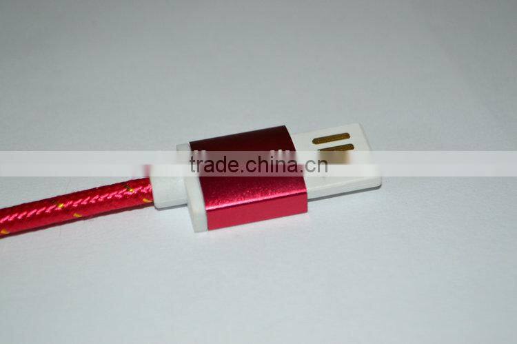nylon braided usb cable fabric for travel charger usb