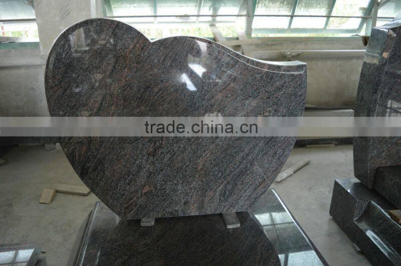 romantic red tombstone and monument