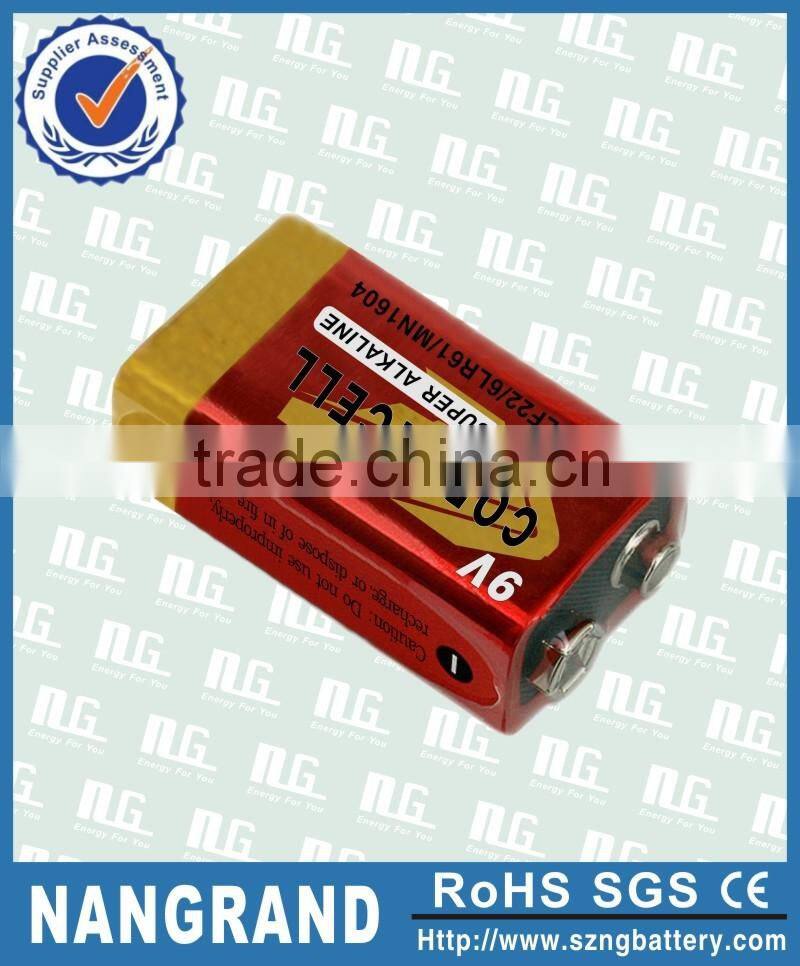 Excellent price of dry battery alkaline 9v
