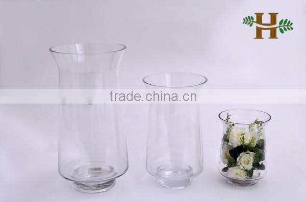 Clear Glass Hurricane Vase