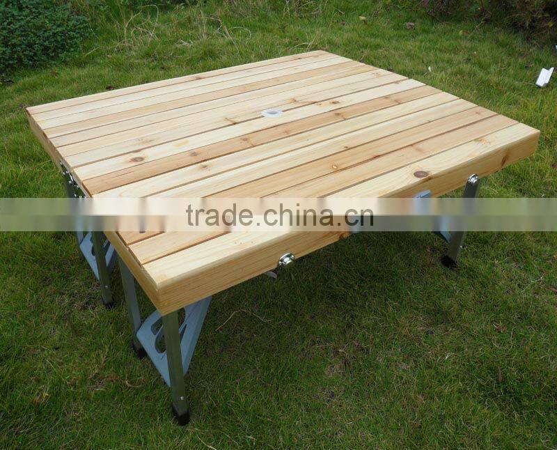 wooden garden folding table