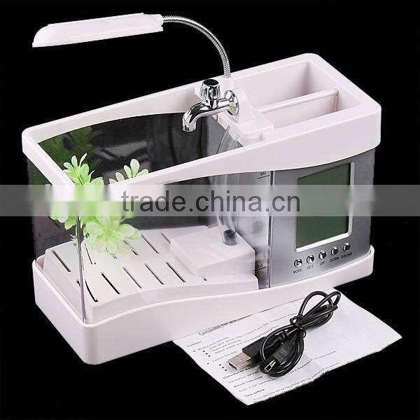 Desktop usb mini fish tank aquarium with running water