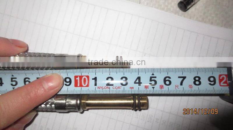 high pressure stainless steel flexible braided hose/Steel wire knitted brass gas hose/steel plumbing basin sink inlet hose