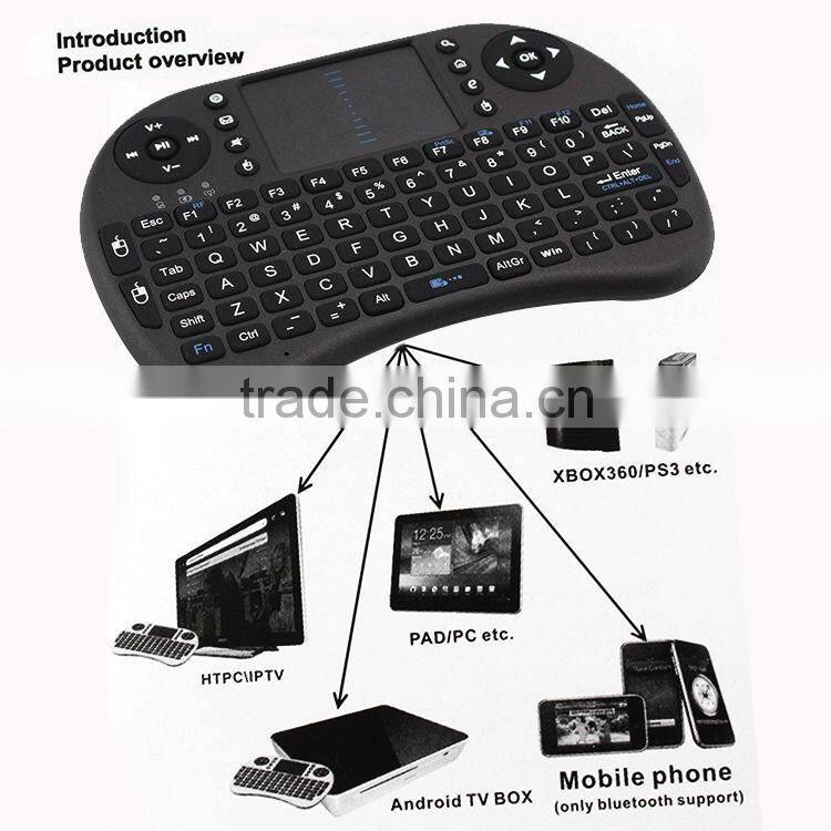 TOPLEO Mini Qwerty Keyboard I8 I8 2.4Ghz Wireless Mini Keyboard for Android TV Box