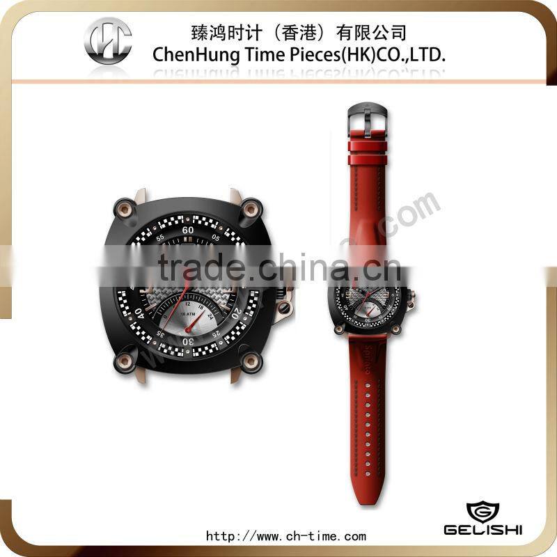 Geneva diamond quartz black colour wrist luminous watches luxury sport watch special design