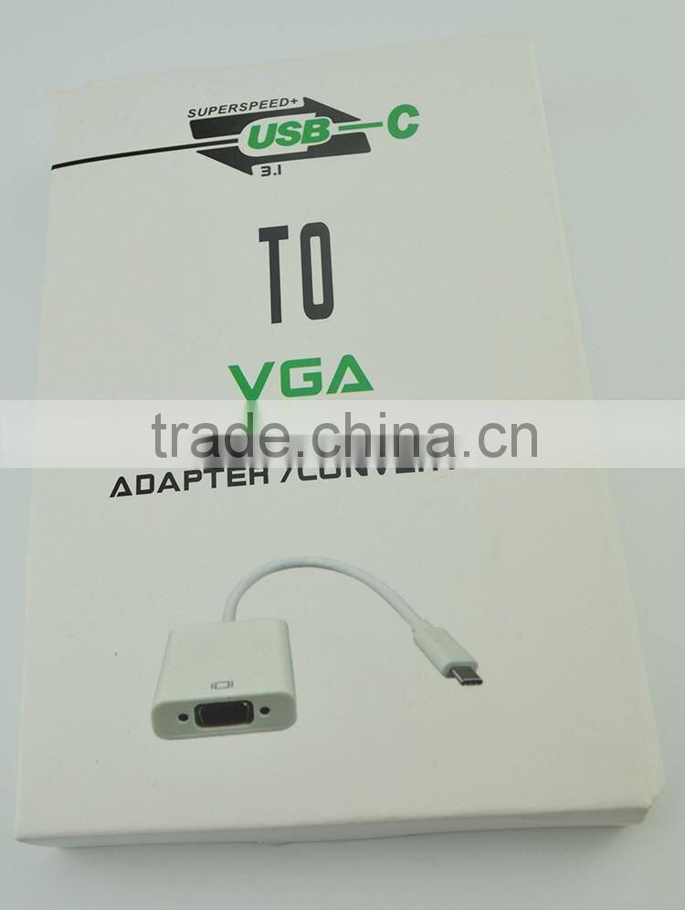 Client custom usb c type to VGA adapter wire with pva jacket