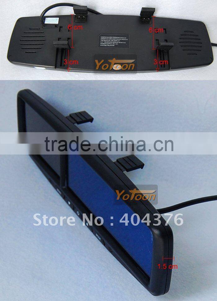Yotoon 4.3 car rearview monitor / TFT Color LCD Screen Car Rearview Mirror Monitor