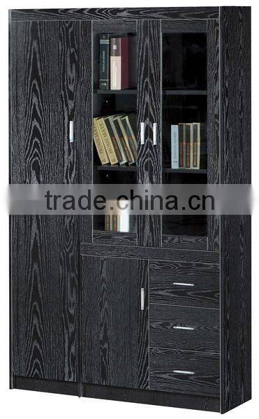 hot sale cheap high quality 4 drawer 4 door glass door file cabinet bookcase office furniture design