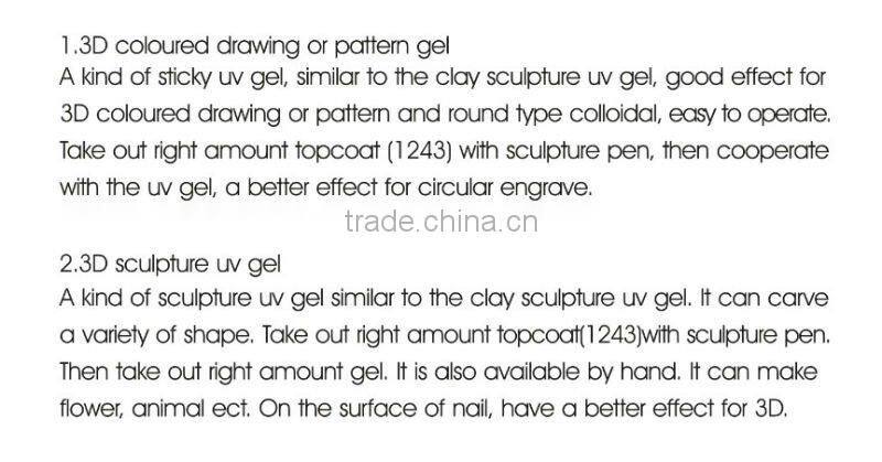 Free samples magnetic 3D sculpture UV gel for nail art