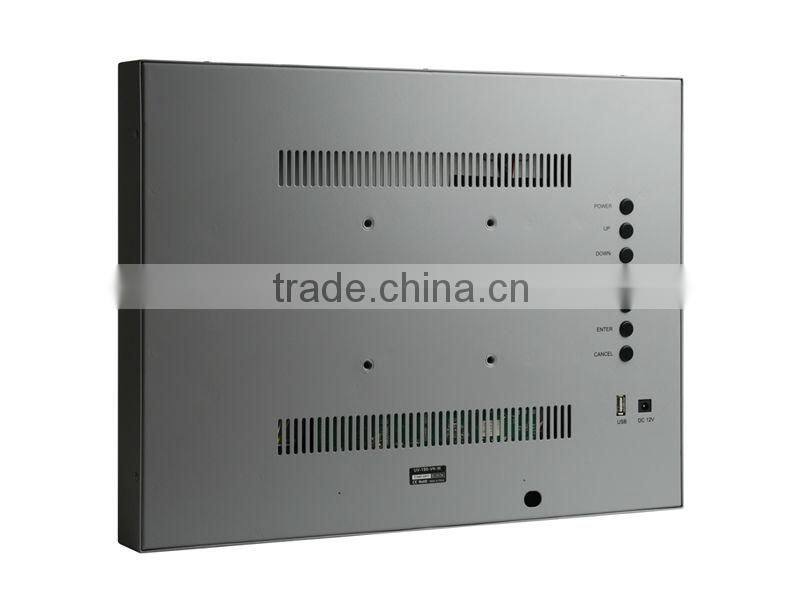 Supermarket shelf-hang 22" high resolution wide screen advertising player with metal case