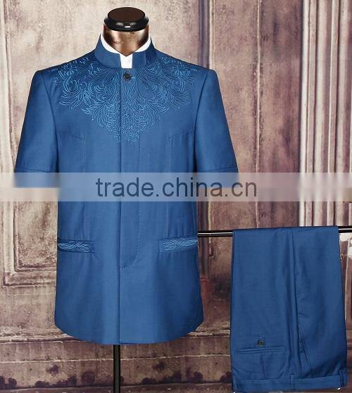 Chinese style men dress wear with standing collar