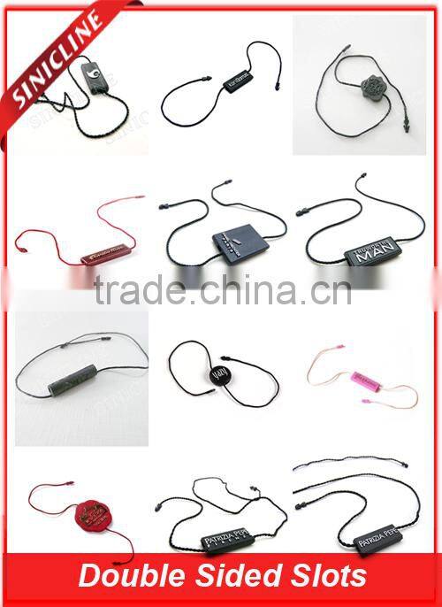Sinicline aluminum seal tag with plastic logo for pants