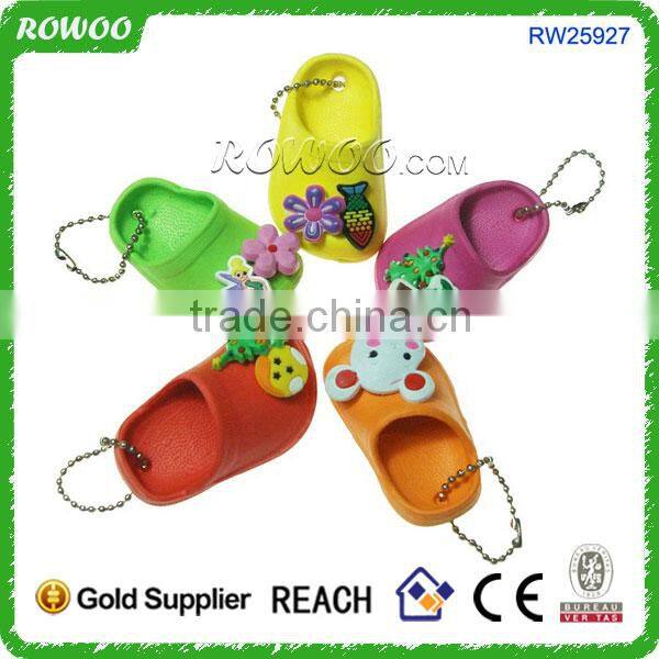 2014 New arrival custom keychain Promotional Logo slippers keyring